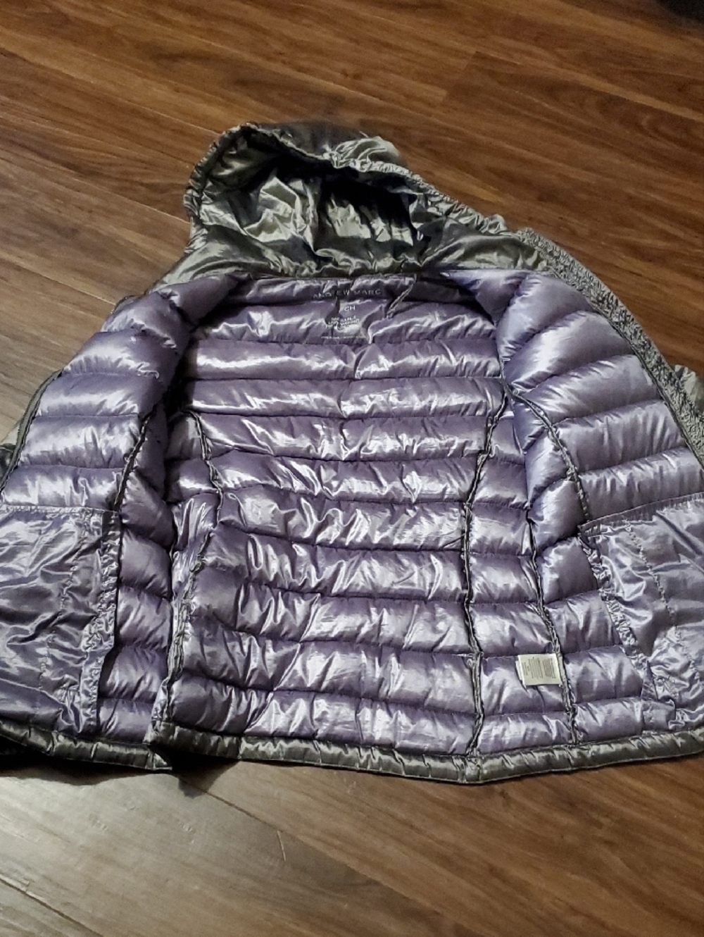 Andrew Marc Premium Down Shimmery Packable Down Jacket - Picture 8 of 11